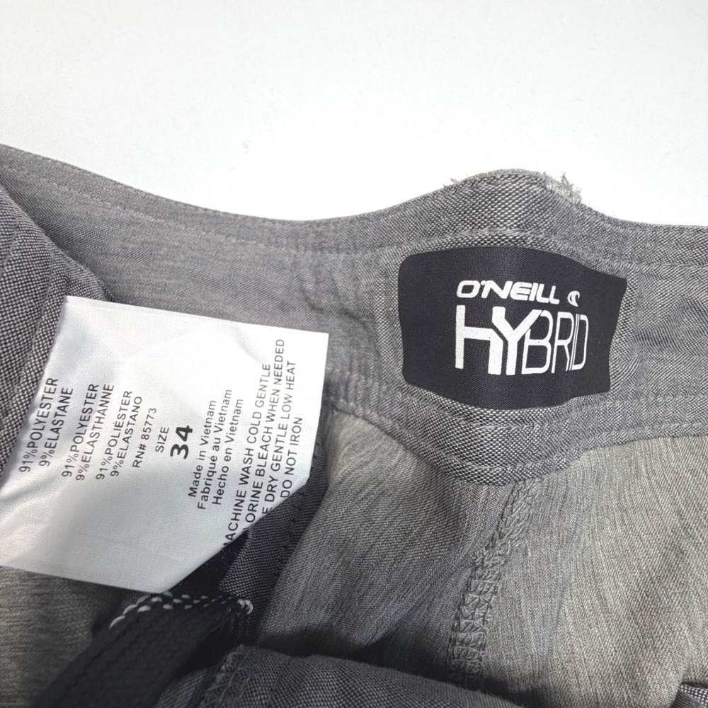 O'Neill Hybrid Shorts Men's 34‎ Gray Stretch Walkshort Chino - Picture 4 of 6
